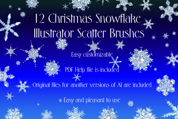 12 Snowflake Illustrator Brushes: Your Secret for Winter Designs