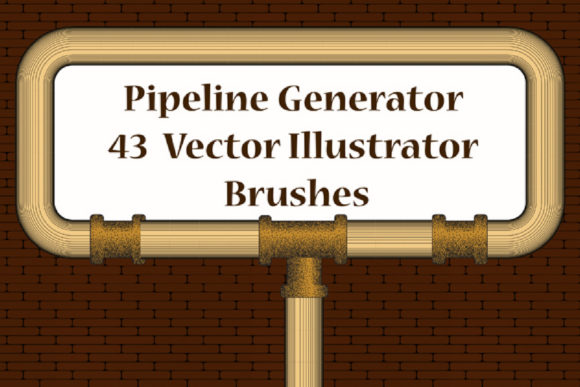43 Pipes Illustrator Brushes: Industrial Design Assets