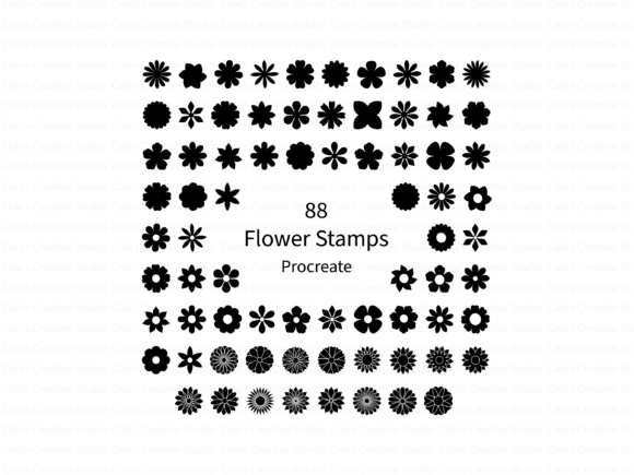 88 Flower Procreate Brush Stamps for Flawless Design