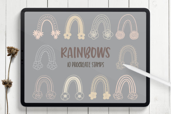 Adding a Spectrum of Creativity with Rainbow Procreate Stamp Brushes