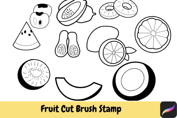 Bring Your Designs to Life with Cut Fruit Food Brush Stamps Procreate