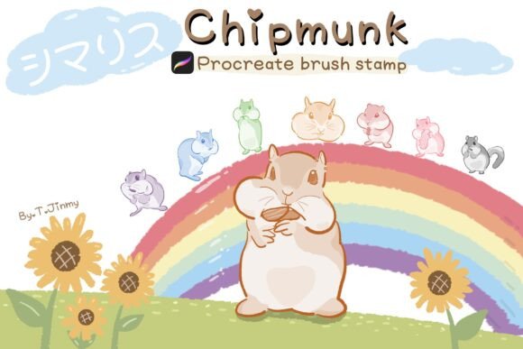 Chipmunk Brush Stamp: A Hand-Drawn Procreate Toolkit
