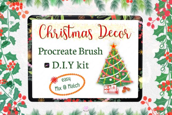Christmas Procreate Brush Ornament Decor: Your Holiday Design Toolkit