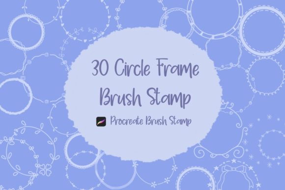 Elevate Your Procreate Art: The 30 Circle Frame Stamp Set