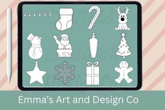 Festive Design, Instantly: The Christmas Procreate Stamp Brush Set