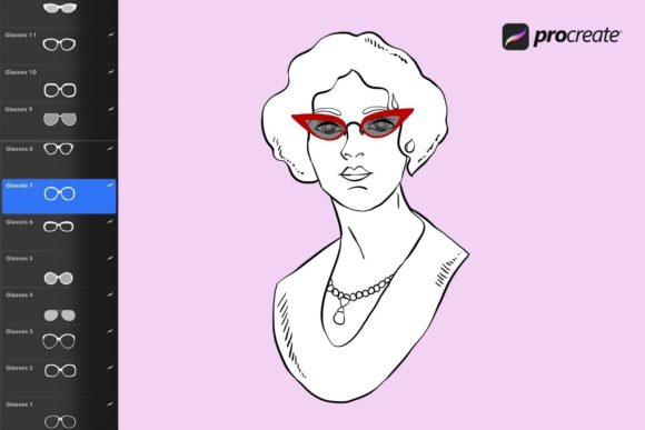 Glasses Procreate Stamps: Your Instant Design Toolkit