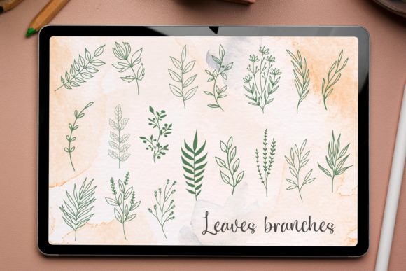 Leaves Branches Procreate Stamp Brushes: Instant Organic Charm