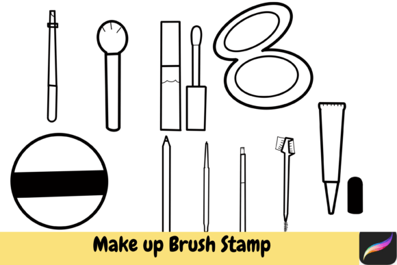 Make Up Brush Stamps Procreate IPAD: Creative Digital Artistry