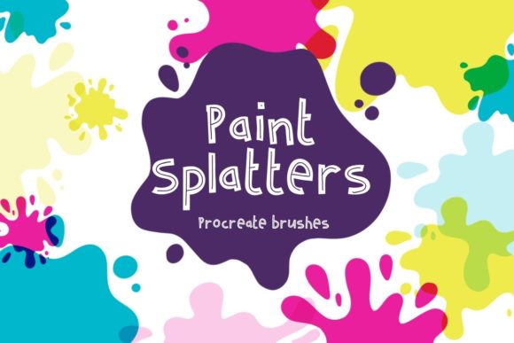 Paint Splatters Procreate Brushes: A Messy, Playful Design Asset