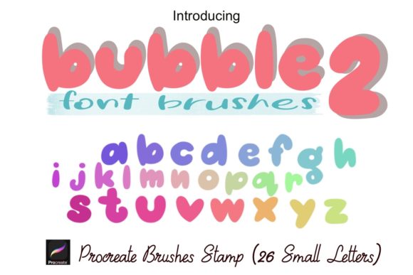Procreate Brushes Stamp Bubble 2 Font: A Fun & Versatile Design Asset