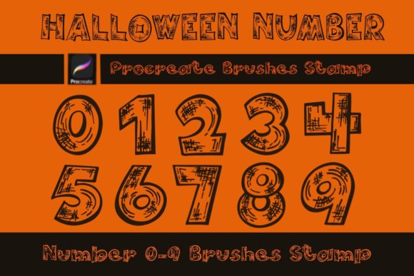 Procreate Brushes Stamp Halloween Number: Spooky Design Made Simple