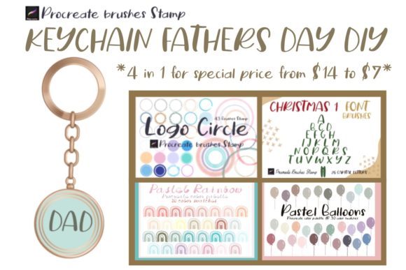 Procreate Brushes Stamp Keychain Fathers Day DIY Guide