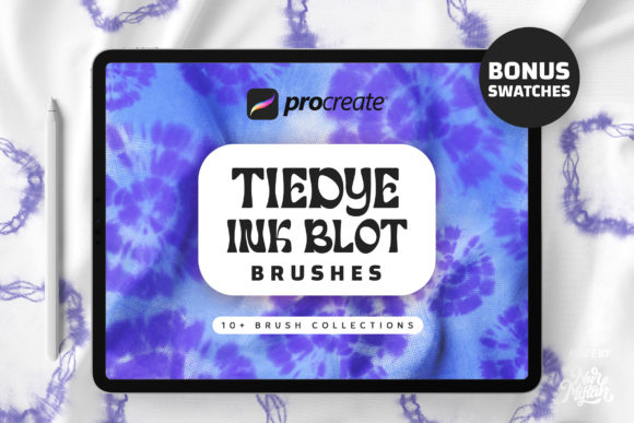 Procreate Tie Dye Ink Blot Brushes for Authentic Texture