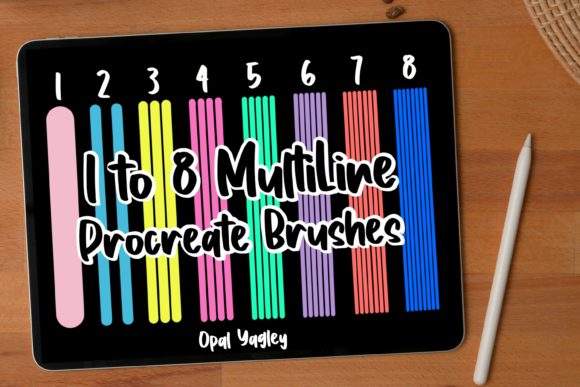 Unlock Creative Flow with 8 MultiLine Procreate Brushes